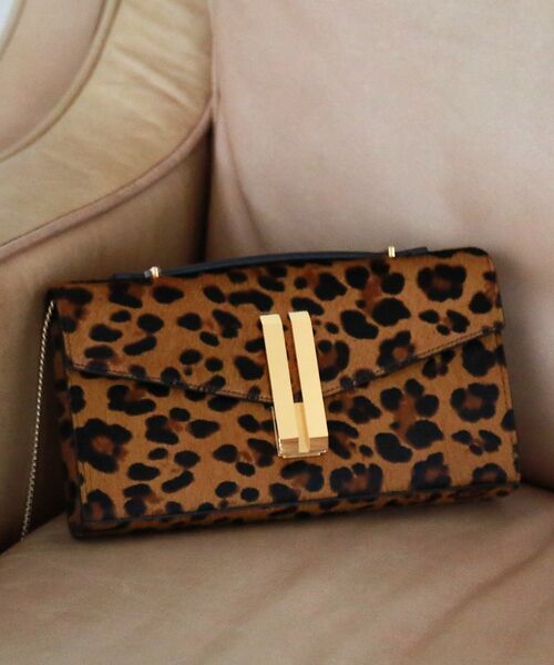 Rouge vif la cle / ルージュ・ヴィフ ラクレ ショルダーバッグ | 【DEMELLIER/デメリエー】VANCOUVER CLUTCH LE レオパ | 詳細2