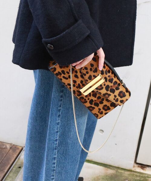 Rouge vif la cle / ルージュ・ヴィフ ラクレ ショルダーバッグ | 【DEMELLIER/デメリエー】VANCOUVER CLUTCH LE レオパ | 詳細4