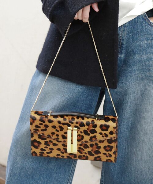 Rouge vif la cle / ルージュ・ヴィフ ラクレ ショルダーバッグ | 【DEMELLIER/デメリエー】VANCOUVER CLUTCH LE レオパ | 詳細5