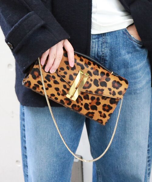 Rouge vif la cle / ルージュ・ヴィフ ラクレ ショルダーバッグ | 【DEMELLIER/デメリエー】VANCOUVER CLUTCH LE レオパ | 詳細6