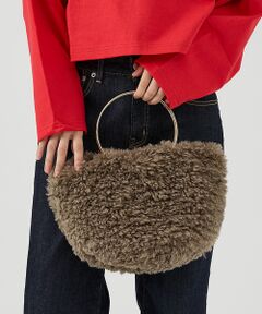 Rouge vif la cle / ルージュ・ヴィフ ラクレ ハンドバッグ | 【HELEN MOORE/ヘレンムーア】ゴールドリングフェイクファーバッグ