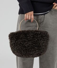 Rouge vif la cle / ルージュ・ヴィフ ラクレ ハンドバッグ | 【HELEN MOORE/ヘレンムーア】ゴールドリングフェイクファーバッグ