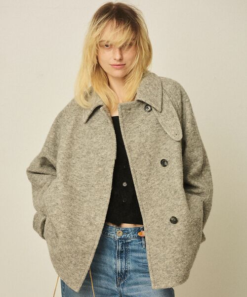 Rouge vif la cle / ルージュ・ヴィフ ラクレ その他アウター | 【2サイズ展開】ウール混ショート丈スライバーコート | 詳細1