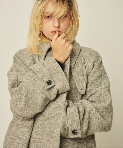 Rouge vif la cle / ルージュ・ヴィフ ラクレ その他アウター | 【2サイズ展開】ウール混ショート丈スライバーコート | 詳細4