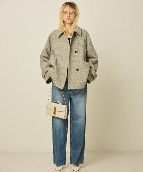 Rouge vif la cle / ルージュ・ヴィフ ラクレ その他アウター | 【2サイズ展開】ウール混ショート丈スライバーコート | 詳細5