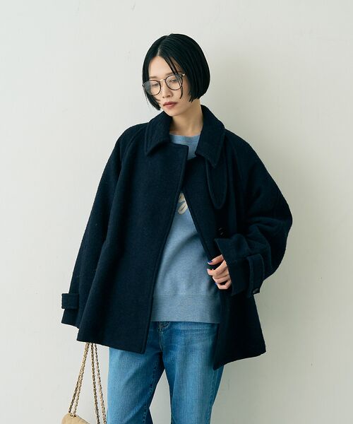 Rouge vif la cle / ルージュ・ヴィフ ラクレ その他アウター | 【2サイズ展開】ウール混ショート丈スライバーコート | 詳細8