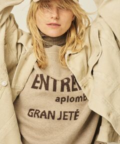 Rouge vif la cle / ルージュ・ヴィフ ラクレ ニット・セーター | ウール混ジャガードロゴニットプルオーバー