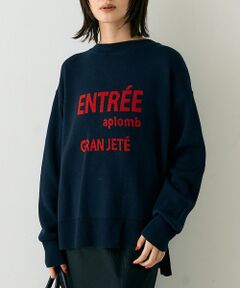 Rouge vif la cle / ルージュ・ヴィフ ラクレ ニット・セーター | ウール混ジャガードロゴニットプルオーバー