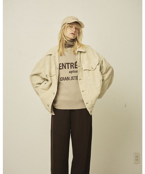 Rouge vif la cle / ルージュ・ヴィフ ラクレ ニット・セーター | ウール混ジャガードロゴニットプルオーバー | 詳細8