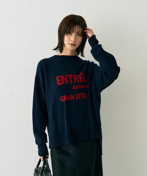 Rouge vif la cle / ルージュ・ヴィフ ラクレ ニット・セーター | ウール混ジャガードロゴニットプルオーバー | 詳細19