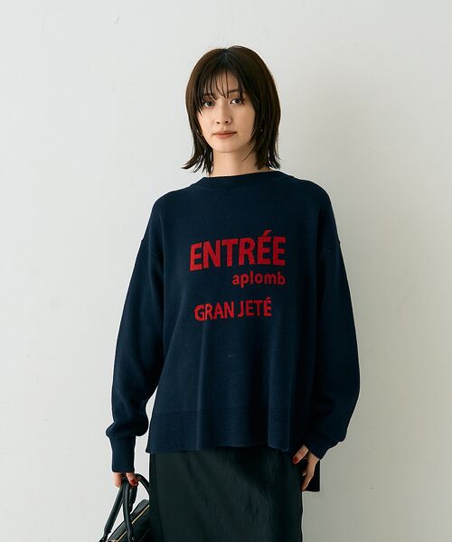 Rouge vif la cle / ルージュ・ヴィフ ラクレ ニット・セーター | ウール混ジャガードロゴニットプルオーバー | 詳細20