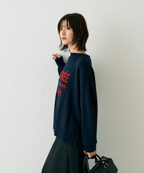 Rouge vif la cle / ルージュ・ヴィフ ラクレ ニット・セーター | ウール混ジャガードロゴニットプルオーバー | 詳細21