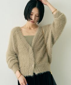 Rouge vif la cle / ルージュ・ヴィフ ラクレ カーディガン・ボレロ | 【2点セット】ファーニットカーデ×リブニットキャミ アンサンブル