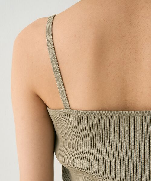 Rouge vif la cle / ルージュ・ヴィフ ラクレ カーディガン・ボレロ | 【2点セット】ファーニットカーデ×リブニットキャミ アンサンブル | 詳細15