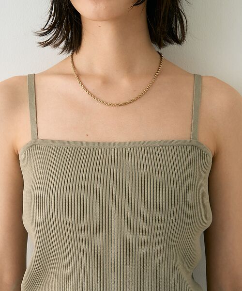 Rouge vif la cle / ルージュ・ヴィフ ラクレ カーディガン・ボレロ | 【2点セット】ファーニットカーデ×リブニットキャミ アンサンブル | 詳細16