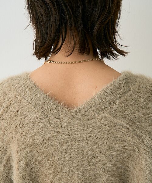 Rouge vif la cle / ルージュ・ヴィフ ラクレ カーディガン・ボレロ | 【2点セット】ファーニットカーデ×リブニットキャミ アンサンブル | 詳細9