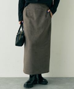 Rouge vif la cle / ルージュ・ヴィフ ラクレ ロング・マキシ丈スカート | フェイクスウェードストレッチタイトスカート/ナロースカート