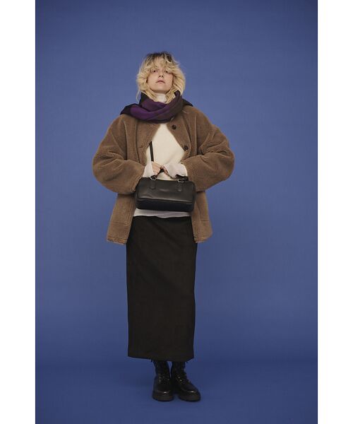 Rouge vif la cle / ルージュ・ヴィフ ラクレ ロング・マキシ丈スカート | フェイクスウェードストレッチタイトスカート/ナロースカート | 詳細10