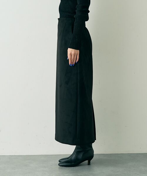 Rouge vif la cle / ルージュ・ヴィフ ラクレ ロング・マキシ丈スカート | フェイクスウェードストレッチタイトスカート/ナロースカート | 詳細13