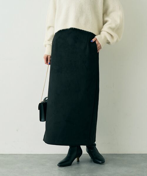 Rouge vif la cle / ルージュ・ヴィフ ラクレ ロング・マキシ丈スカート | フェイクスウェードストレッチタイトスカート/ナロースカート | 詳細2