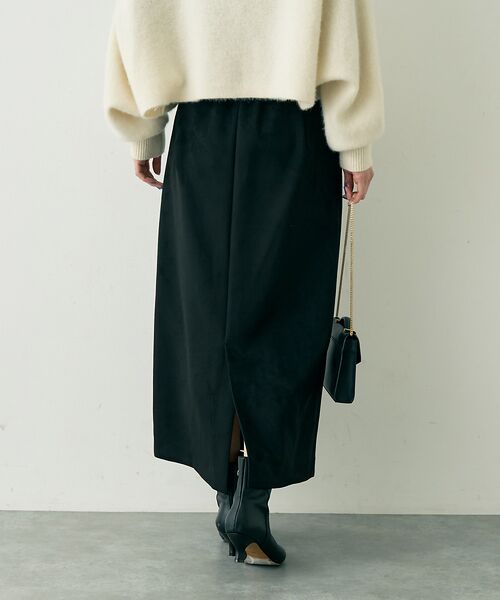 Rouge vif la cle / ルージュ・ヴィフ ラクレ ロング・マキシ丈スカート | フェイクスウェードストレッチタイトスカート/ナロースカート | 詳細4