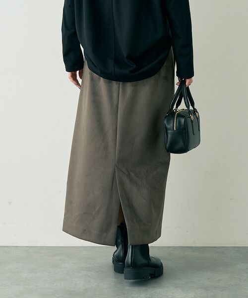 Rouge vif la cle / ルージュ・ヴィフ ラクレ ロング・マキシ丈スカート | フェイクスウェードストレッチタイトスカート/ナロースカート | 詳細23