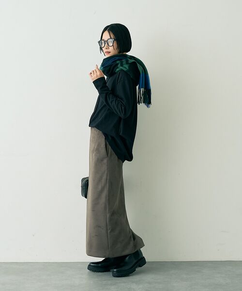 Rouge vif la cle / ルージュ・ヴィフ ラクレ ロング・マキシ丈スカート | フェイクスウェードストレッチタイトスカート/ナロースカート | 詳細26