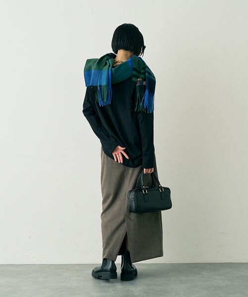 Rouge vif la cle / ルージュ・ヴィフ ラクレ ロング・マキシ丈スカート | フェイクスウェードストレッチタイトスカート/ナロースカート | 詳細27