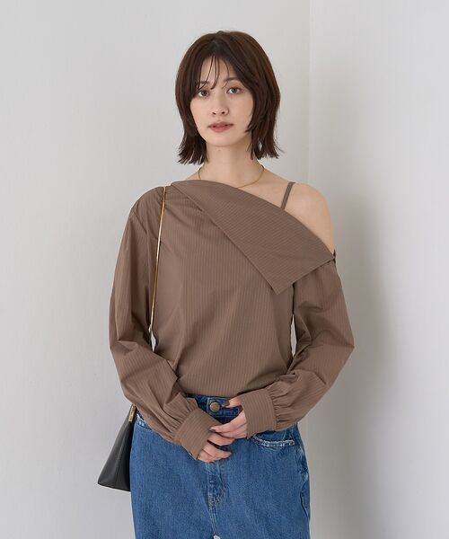 Rouge vif la cle / ルージュ・ヴィフ ラクレ シャツ・ブラウス | 【新色登場】【一部店舗限定】アシメオフショルブラウス ストライプ | 詳細2