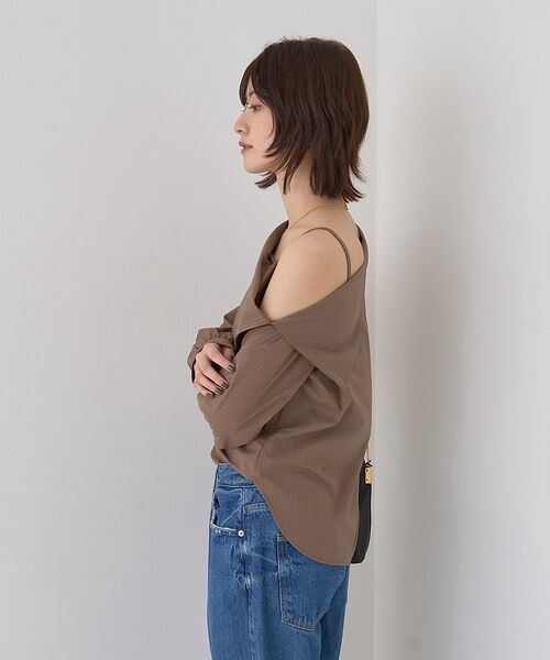 Rouge vif la cle / ルージュ・ヴィフ ラクレ シャツ・ブラウス | 【新色登場】【一部店舗限定】アシメオフショルブラウス ストライプ | 詳細5