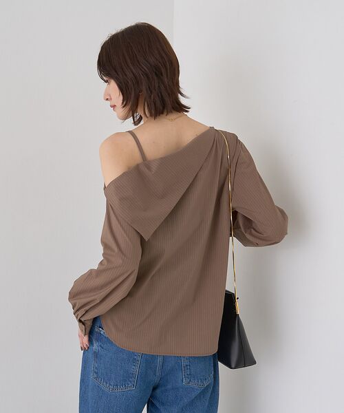 Rouge vif la cle / ルージュ・ヴィフ ラクレ シャツ・ブラウス | 【新色登場】【一部店舗限定】アシメオフショルブラウス ストライプ | 詳細6