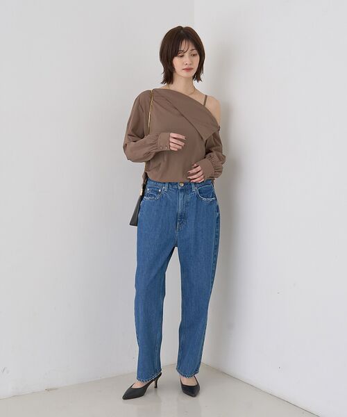 Rouge vif la cle / ルージュ・ヴィフ ラクレ シャツ・ブラウス | 【新色登場】【一部店舗限定】アシメオフショルブラウス ストライプ | 詳細8