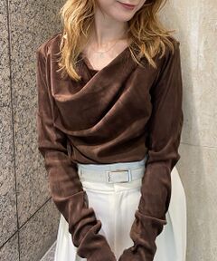 Rouge vif la cle / ルージュ・ヴィフ ラクレ Tシャツ | 【一部店舗限定】シアーベロアドレーププルオーバー