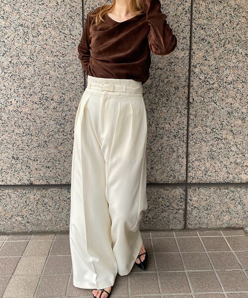 Rouge vif la cle / ルージュ・ヴィフ ラクレ Tシャツ | 【一部店舗限定】シアーベロアドレーププルオーバー | 詳細5