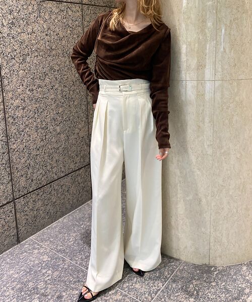 Rouge vif la cle / ルージュ・ヴィフ ラクレ Tシャツ | 【一部店舗限定】シアーベロアドレーププルオーバー | 詳細6