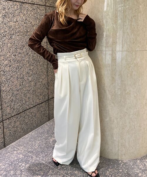 Rouge vif la cle / ルージュ・ヴィフ ラクレ Tシャツ | 【一部店舗限定】シアーベロアドレーププルオーバー | 詳細7