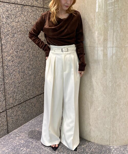 Rouge vif la cle / ルージュ・ヴィフ ラクレ Tシャツ | 【一部店舗限定】シアーベロアドレーププルオーバー | 詳細8