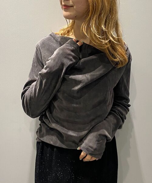 Rouge vif la cle / ルージュ・ヴィフ ラクレ Tシャツ | 【一部店舗限定】シアーベロアドレーププルオーバー | 詳細9