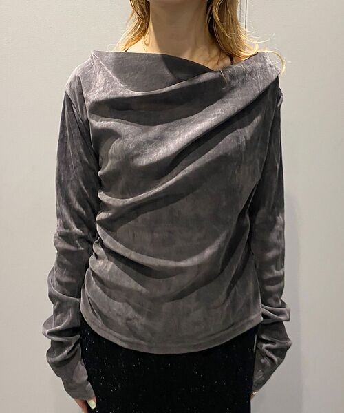 Rouge vif la cle / ルージュ・ヴィフ ラクレ Tシャツ | 【一部店舗限定】シアーベロアドレーププルオーバー | 詳細18