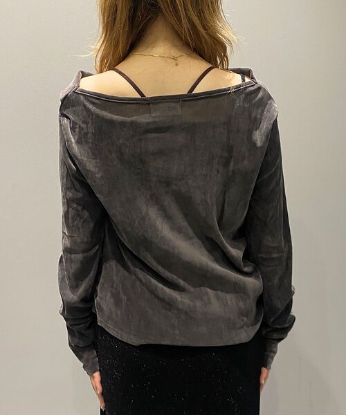 Rouge vif la cle / ルージュ・ヴィフ ラクレ Tシャツ | 【一部店舗限定】シアーベロアドレーププルオーバー | 詳細20