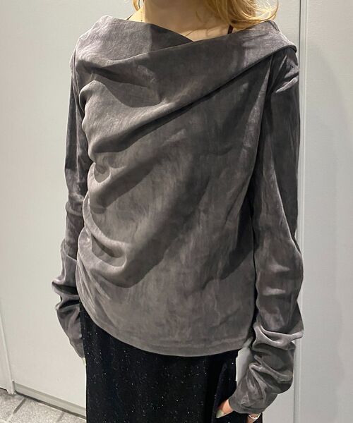 Rouge vif la cle / ルージュ・ヴィフ ラクレ Tシャツ | 【一部店舗限定】シアーベロアドレーププルオーバー | 詳細22