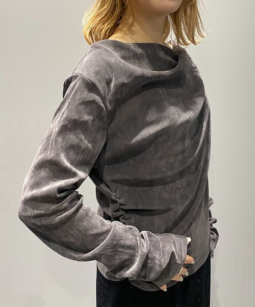 Rouge vif la cle / ルージュ・ヴィフ ラクレ Tシャツ | 【一部店舗限定】シアーベロアドレーププルオーバー | 詳細23