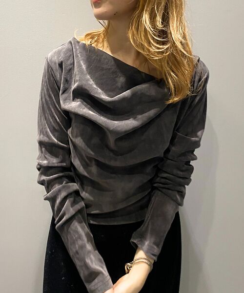 Rouge vif la cle / ルージュ・ヴィフ ラクレ Tシャツ | 【一部店舗限定】シアーベロアドレーププルオーバー | 詳細10