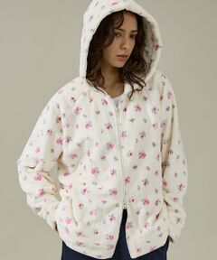 Rouge vif la cle / ルージュ・ヴィフ ラクレ パーカー | 【JEMORGAN / ジェーイーモーガン】フリース花柄フルジップパーカー/JF