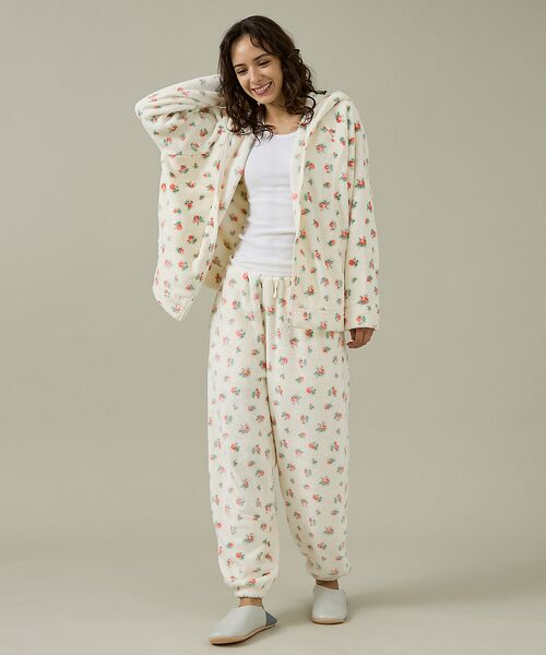 Rouge vif la cle / ルージュ・ヴィフ ラクレ パーカー | 【JEMORGAN / ジェーイーモーガン】フリース花柄フルジップパーカー/JF | 詳細2