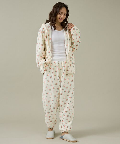 Rouge vif la cle / ルージュ・ヴィフ ラクレ パーカー | 【JEMORGAN / ジェーイーモーガン】フリース花柄フルジップパーカー/JF | 詳細3