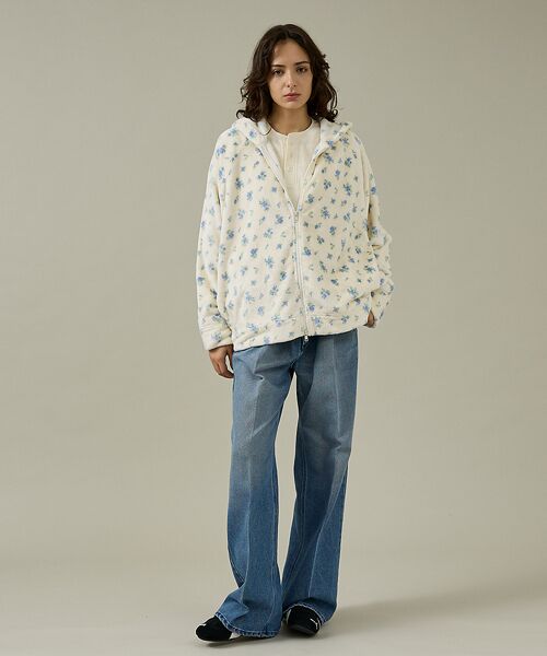 Rouge vif la cle / ルージュ・ヴィフ ラクレ パーカー | 【JEMORGAN / ジェーイーモーガン】フリース花柄フルジップパーカー/JF | 詳細7