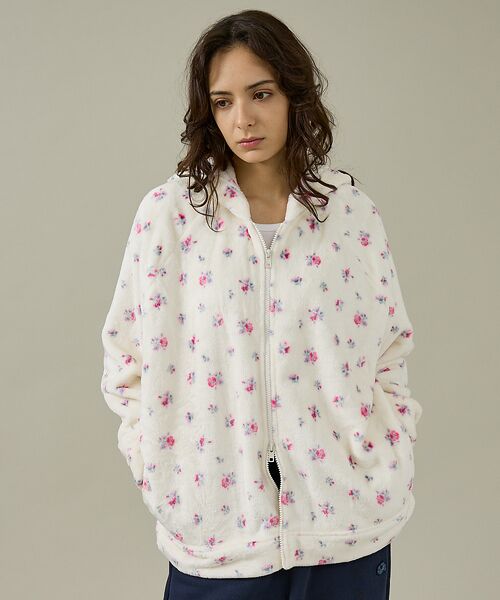 Rouge vif la cle / ルージュ・ヴィフ ラクレ パーカー | 【JEMORGAN / ジェーイーモーガン】フリース花柄フルジップパーカー/JF | 詳細17