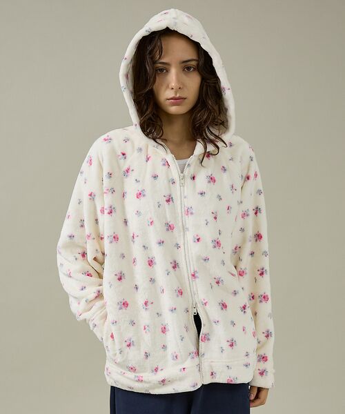 Rouge vif la cle / ルージュ・ヴィフ ラクレ パーカー | 【JEMORGAN / ジェーイーモーガン】フリース花柄フルジップパーカー/JF | 詳細18