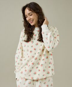 Rouge vif la cle / ルージュ・ヴィフ ラクレ スウェット | 【JEMORGAN / ジェーイーモーガン】フリース花柄長袖＆パンツ＆巾着3点セ